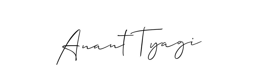 Also we have Anant Tyagi name is the best signature style. Create professional handwritten signature collection using Allison_Script autograph style. Anant Tyagi signature style 2 images and pictures png