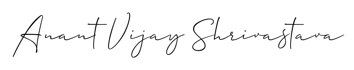 You should practise on your own different ways (Allison_Script) to write your name (Anant Vijay Shrivastava) in signature. Don't let someone else do it for you. Anant Vijay Shrivastava signature style 2 images and pictures png