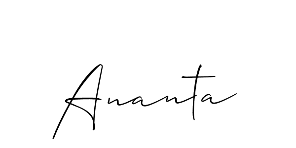 Also we have Ananta name is the best signature style. Create professional handwritten signature collection using Allison_Script autograph style. Ananta signature style 2 images and pictures png