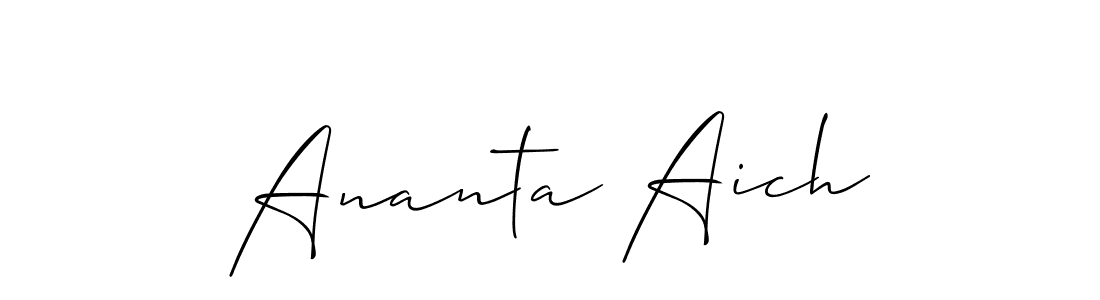 Make a short Ananta Aich signature style. Manage your documents anywhere anytime using Allison_Script. Create and add eSignatures, submit forms, share and send files easily. Ananta Aich signature style 2 images and pictures png