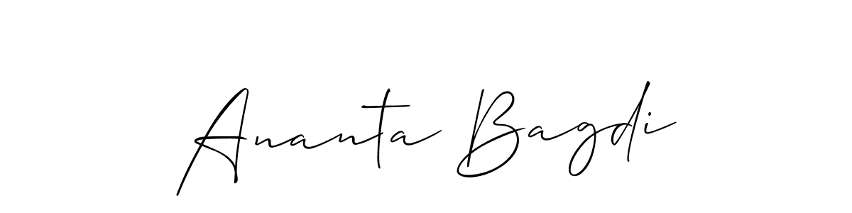 Ananta Bagdi stylish signature style. Best Handwritten Sign (Allison_Script) for my name. Handwritten Signature Collection Ideas for my name Ananta Bagdi. Ananta Bagdi signature style 2 images and pictures png