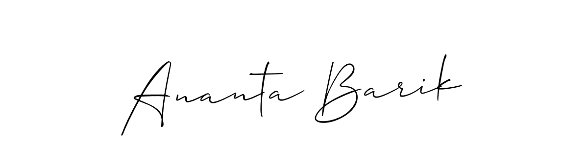 Best and Professional Signature Style for Ananta Barik. Allison_Script Best Signature Style Collection. Ananta Barik signature style 2 images and pictures png
