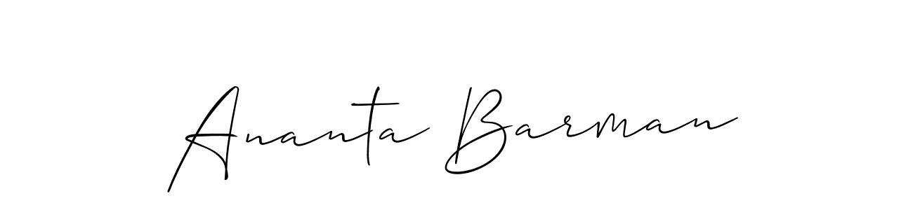 Use a signature maker to create a handwritten signature online. With this signature software, you can design (Allison_Script) your own signature for name Ananta Barman. Ananta Barman signature style 2 images and pictures png