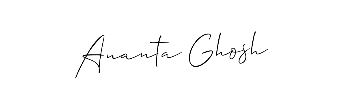 Make a short Ananta Ghosh signature style. Manage your documents anywhere anytime using Allison_Script. Create and add eSignatures, submit forms, share and send files easily. Ananta Ghosh signature style 2 images and pictures png