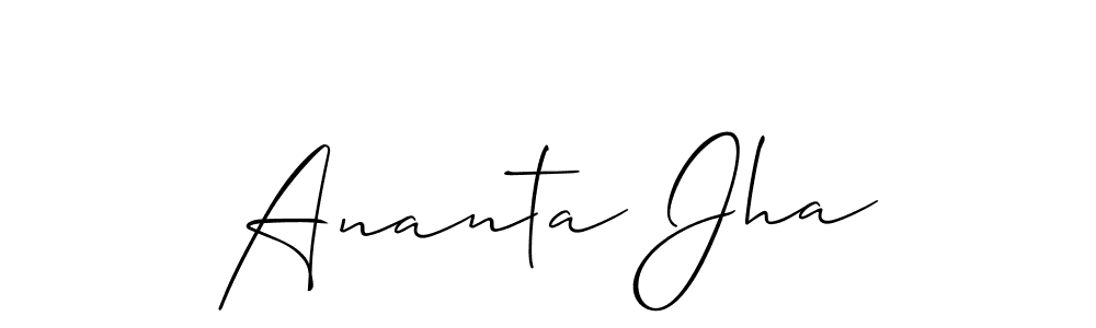 Ananta Jha stylish signature style. Best Handwritten Sign (Allison_Script) for my name. Handwritten Signature Collection Ideas for my name Ananta Jha. Ananta Jha signature style 2 images and pictures png