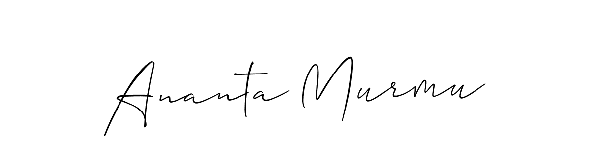 How to make Ananta Murmu signature? Allison_Script is a professional autograph style. Create handwritten signature for Ananta Murmu name. Ananta Murmu signature style 2 images and pictures png