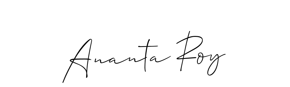Make a short Ananta Roy signature style. Manage your documents anywhere anytime using Allison_Script. Create and add eSignatures, submit forms, share and send files easily. Ananta Roy signature style 2 images and pictures png