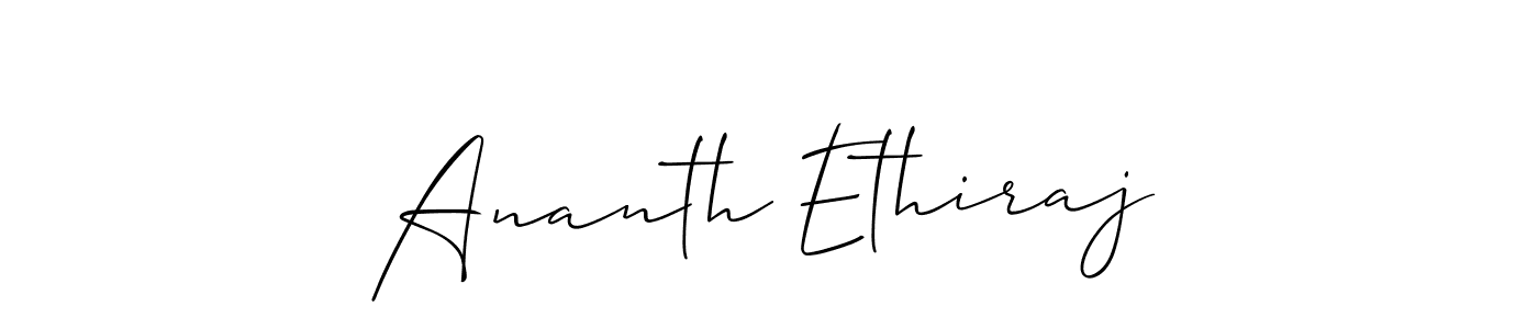 How to make Ananth Ethiraj signature? Allison_Script is a professional autograph style. Create handwritten signature for Ananth Ethiraj name. Ananth Ethiraj signature style 2 images and pictures png