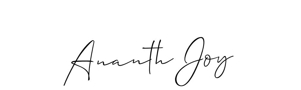 The best way (Allison_Script) to make a short signature is to pick only two or three words in your name. The name Ananth Joy include a total of six letters. For converting this name. Ananth Joy signature style 2 images and pictures png