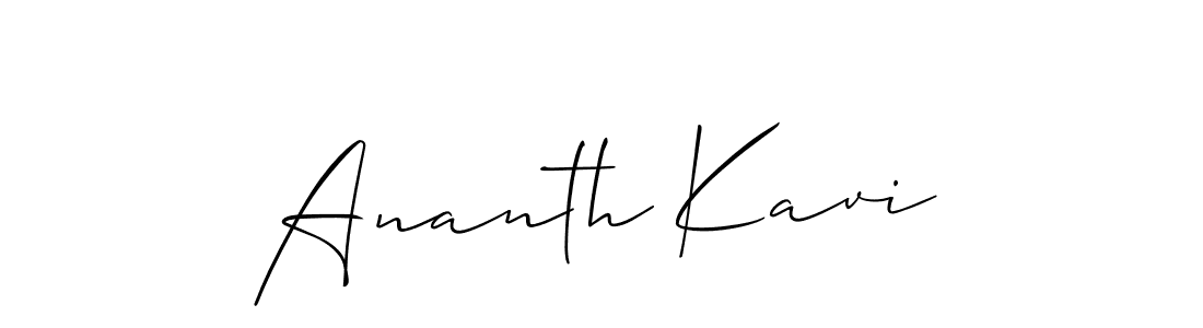 Create a beautiful signature design for name Ananth Kavi. With this signature (Allison_Script) fonts, you can make a handwritten signature for free. Ananth Kavi signature style 2 images and pictures png