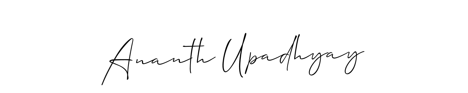 This is the best signature style for the Ananth Upadhyay name. Also you like these signature font (Allison_Script). Mix name signature. Ananth Upadhyay signature style 2 images and pictures png