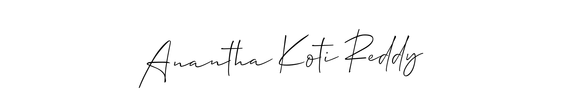 Use a signature maker to create a handwritten signature online. With this signature software, you can design (Allison_Script) your own signature for name Anantha Koti Reddy. Anantha Koti Reddy signature style 2 images and pictures png