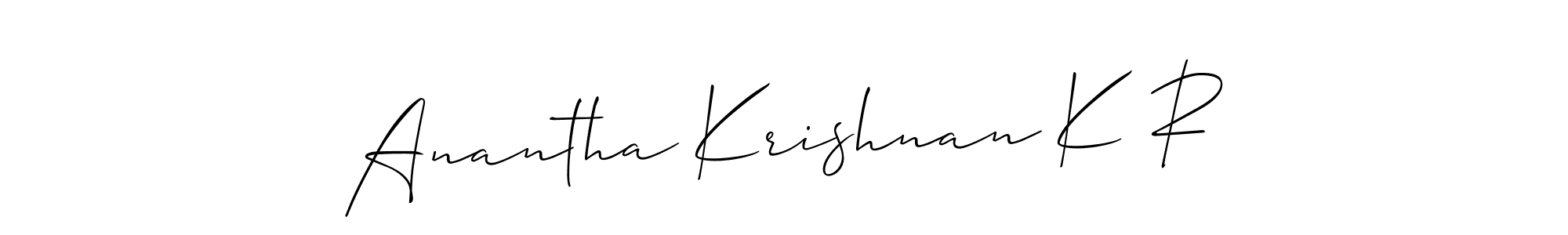 Use a signature maker to create a handwritten signature online. With this signature software, you can design (Allison_Script) your own signature for name Anantha Krishnan K R. Anantha Krishnan K R signature style 2 images and pictures png