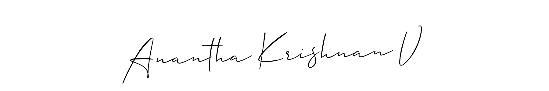 You can use this online signature creator to create a handwritten signature for the name Anantha Krishnan V. This is the best online autograph maker. Anantha Krishnan V signature style 2 images and pictures png