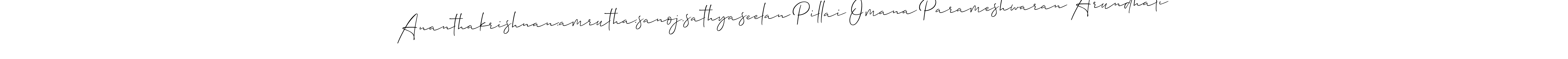 You should practise on your own different ways (Allison_Script) to write your name (Ananthakrishnan.amrutha.sanoj.sathyaseelan Pillai Omana Parameshwaran Arundhati) in signature. don't let someone else do it for you. Ananthakrishnan.amrutha.sanoj.sathyaseelan Pillai Omana Parameshwaran Arundhati signature style 2 images and pictures png