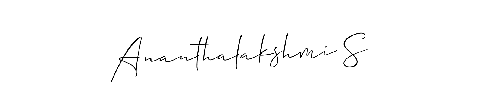 Make a beautiful signature design for name Ananthalakshmi S. Use this online signature maker to create a handwritten signature for free. Ananthalakshmi S signature style 2 images and pictures png
