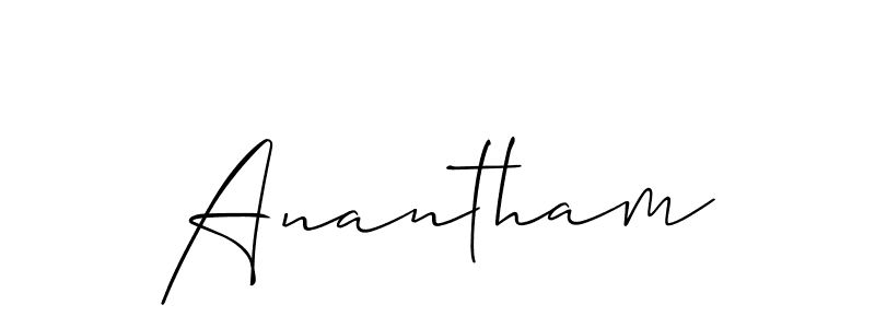 Best and Professional Signature Style for Anantham. Allison_Script Best Signature Style Collection. Anantham signature style 2 images and pictures png