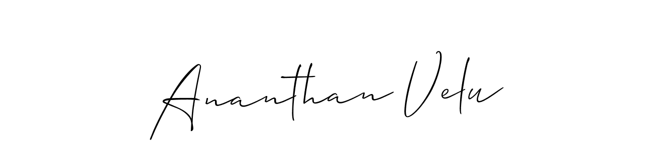 Allison_Script is a professional signature style that is perfect for those who want to add a touch of class to their signature. It is also a great choice for those who want to make their signature more unique. Get Ananthan Velu name to fancy signature for free. Ananthan Velu signature style 2 images and pictures png