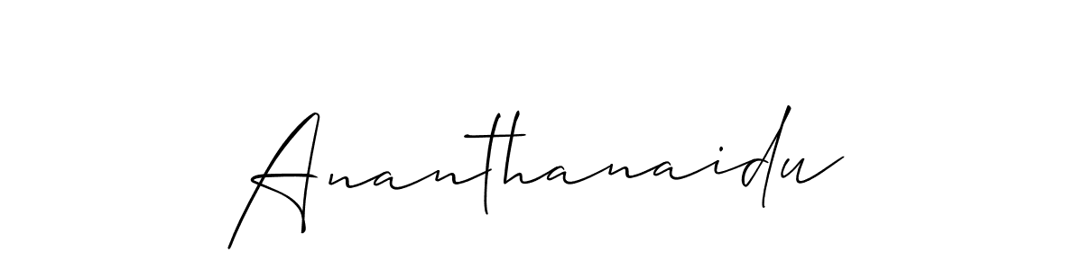 Use a signature maker to create a handwritten signature online. With this signature software, you can design (Allison_Script) your own signature for name Ananthanaidu. Ananthanaidu signature style 2 images and pictures png