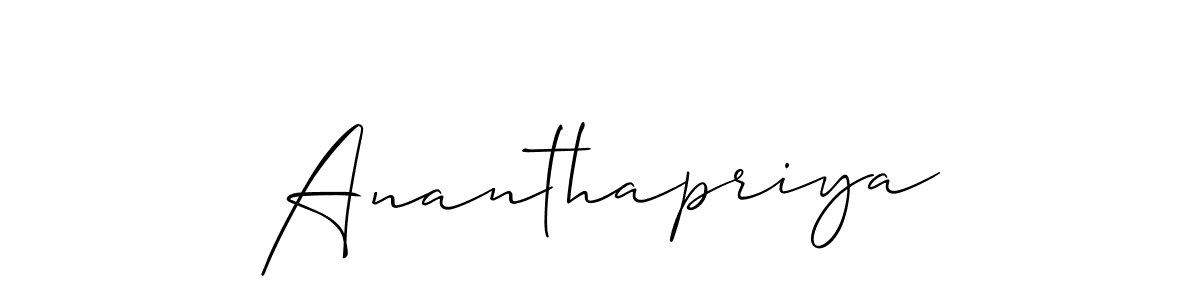 You can use this online signature creator to create a handwritten signature for the name Ananthapriya. This is the best online autograph maker. Ananthapriya signature style 2 images and pictures png