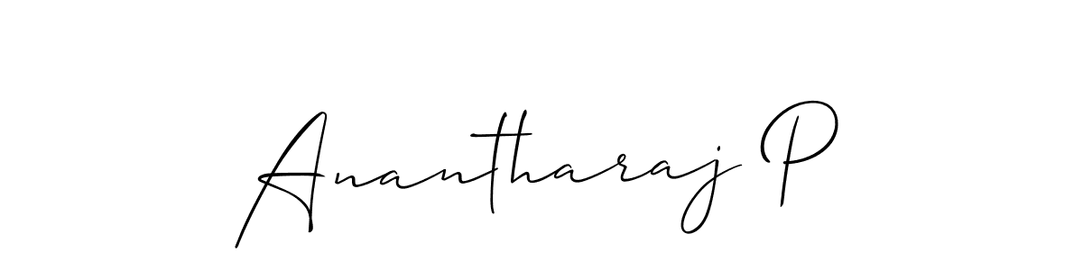 Create a beautiful signature design for name Anantharaj P. With this signature (Allison_Script) fonts, you can make a handwritten signature for free. Anantharaj P signature style 2 images and pictures png