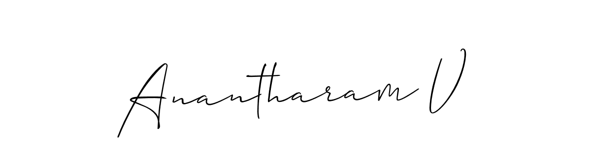 Check out images of Autograph of Anantharam V name. Actor Anantharam V Signature Style. Allison_Script is a professional sign style online. Anantharam V signature style 2 images and pictures png