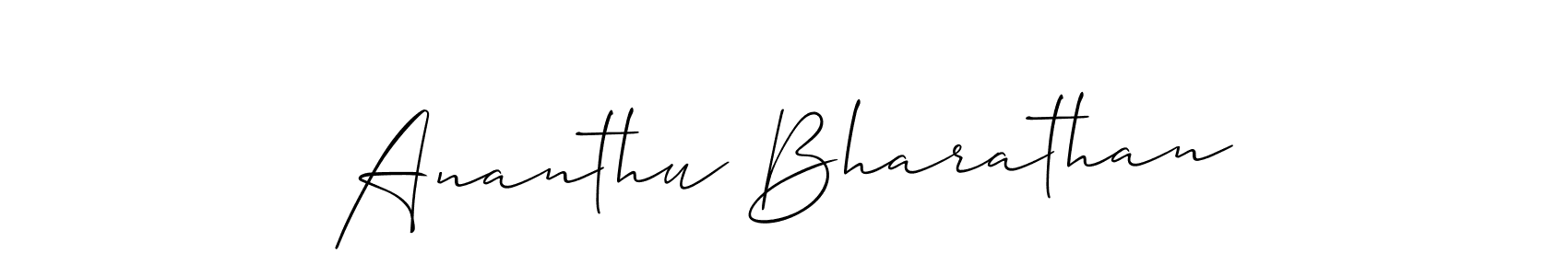 It looks lik you need a new signature style for name Ananthu Bharathan. Design unique handwritten (Allison_Script) signature with our free signature maker in just a few clicks. Ananthu Bharathan signature style 2 images and pictures png