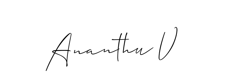 Best and Professional Signature Style for Ananthu V. Allison_Script Best Signature Style Collection. Ananthu V signature style 2 images and pictures png