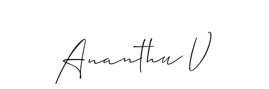 Best and Professional Signature Style for Ananthu V. Allison_Script Best Signature Style Collection. Ananthu V signature style 2 images and pictures png