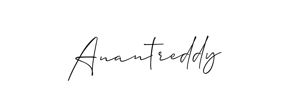How to make Anantreddy signature? Allison_Script is a professional autograph style. Create handwritten signature for Anantreddy name. Anantreddy signature style 2 images and pictures png