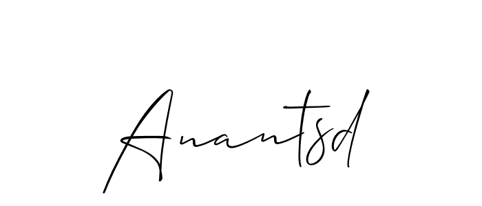 Also You can easily find your signature by using the search form. We will create Anantsd name handwritten signature images for you free of cost using Allison_Script sign style. Anantsd signature style 2 images and pictures png