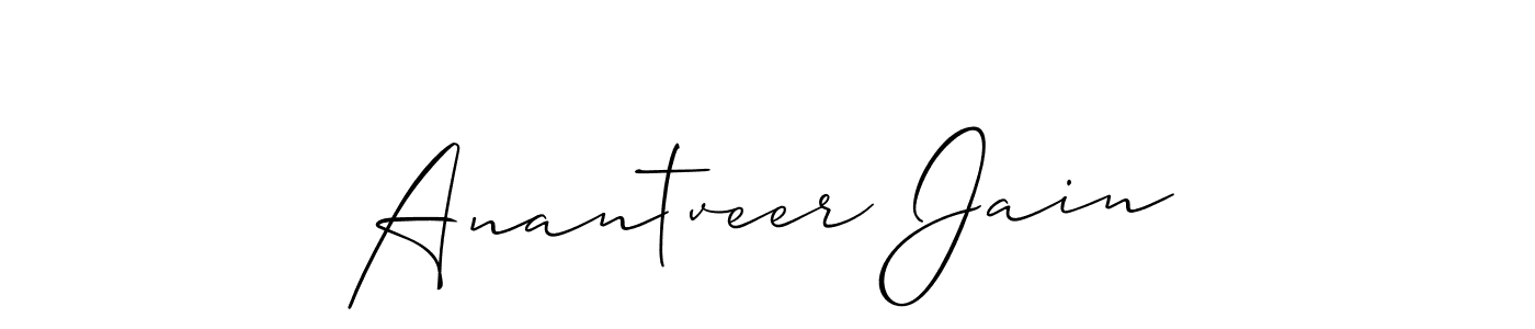 Design your own signature with our free online signature maker. With this signature software, you can create a handwritten (Allison_Script) signature for name Anantveer Jain. Anantveer Jain signature style 2 images and pictures png