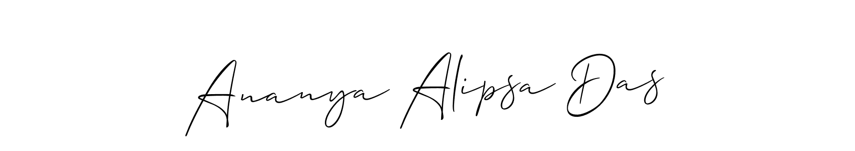 Also we have Ananya Alipsa Das name is the best signature style. Create professional handwritten signature collection using Allison_Script autograph style. Ananya Alipsa Das signature style 2 images and pictures png
