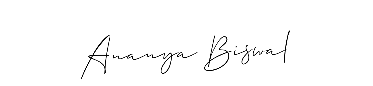 Create a beautiful signature design for name Ananya Biswal. With this signature (Allison_Script) fonts, you can make a handwritten signature for free. Ananya Biswal signature style 2 images and pictures png