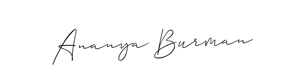 Also You can easily find your signature by using the search form. We will create Ananya Burman name handwritten signature images for you free of cost using Allison_Script sign style. Ananya Burman signature style 2 images and pictures png