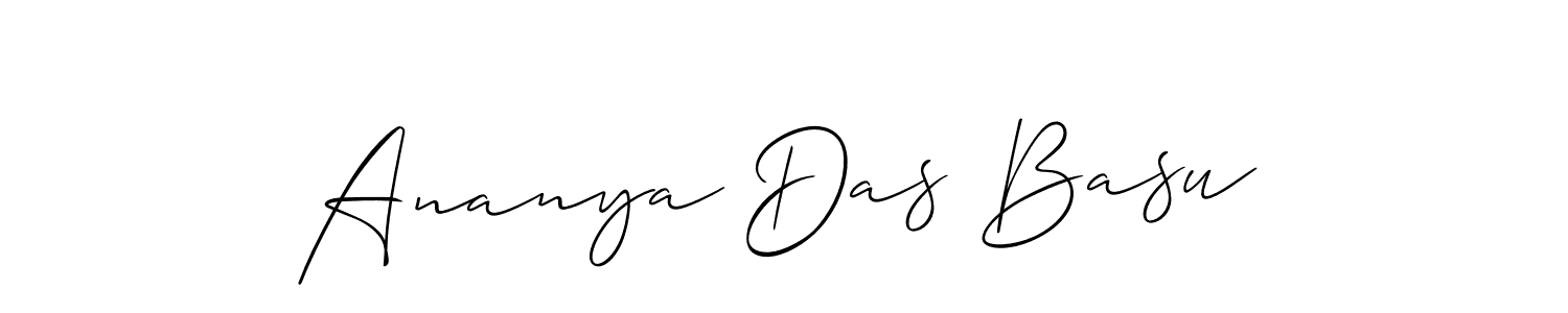 Make a beautiful signature design for name Ananya Das Basu. With this signature (Allison_Script) style, you can create a handwritten signature for free. Ananya Das Basu signature style 2 images and pictures png