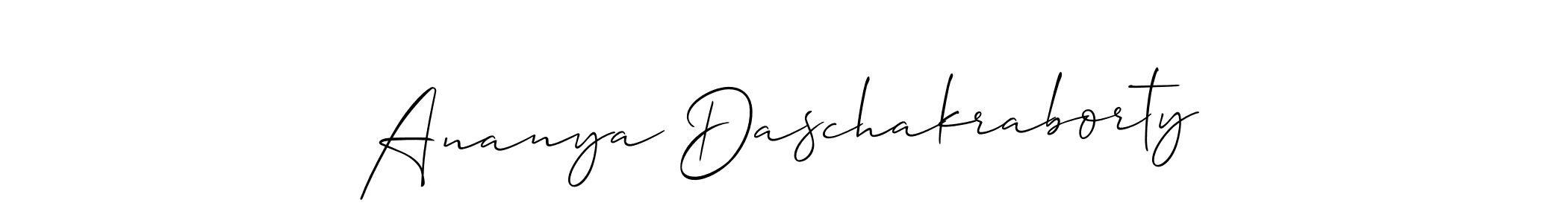 Also You can easily find your signature by using the search form. We will create Ananya Daschakraborty name handwritten signature images for you free of cost using Allison_Script sign style. Ananya Daschakraborty signature style 2 images and pictures png