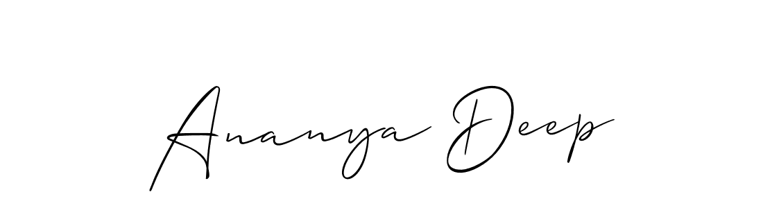 Make a short Ananya Deep signature style. Manage your documents anywhere anytime using Allison_Script. Create and add eSignatures, submit forms, share and send files easily. Ananya Deep signature style 2 images and pictures png