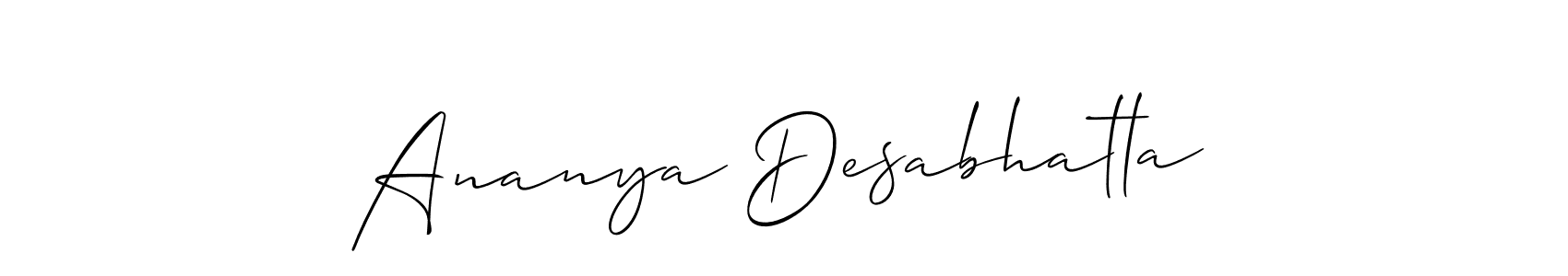 Ananya Desabhatla stylish signature style. Best Handwritten Sign (Allison_Script) for my name. Handwritten Signature Collection Ideas for my name Ananya Desabhatla. Ananya Desabhatla signature style 2 images and pictures png