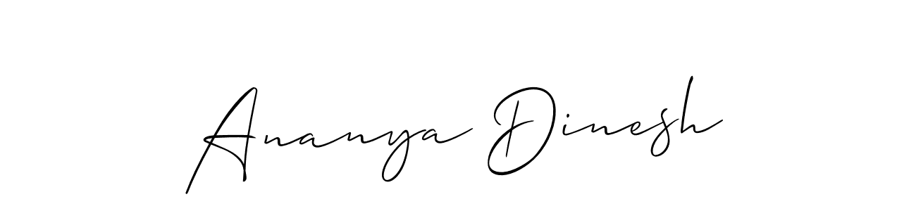 The best way (Allison_Script) to make a short signature is to pick only two or three words in your name. The name Ananya Dinesh include a total of six letters. For converting this name. Ananya Dinesh signature style 2 images and pictures png