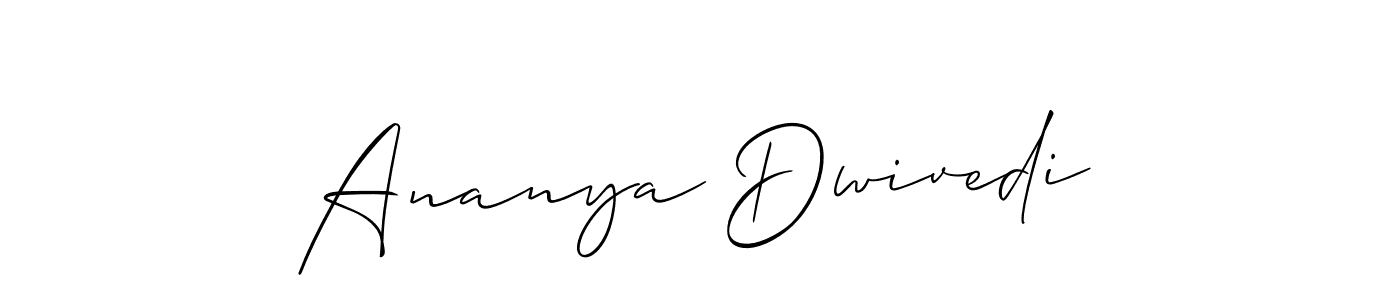 How to make Ananya Dwivedi signature? Allison_Script is a professional autograph style. Create handwritten signature for Ananya Dwivedi name. Ananya Dwivedi signature style 2 images and pictures png