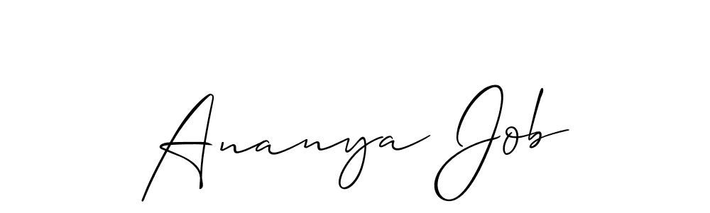 You should practise on your own different ways (Allison_Script) to write your name (Ananya Job) in signature. don't let someone else do it for you. Ananya Job signature style 2 images and pictures png