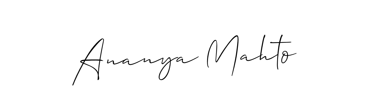 It looks lik you need a new signature style for name Ananya Mahto. Design unique handwritten (Allison_Script) signature with our free signature maker in just a few clicks. Ananya Mahto signature style 2 images and pictures png