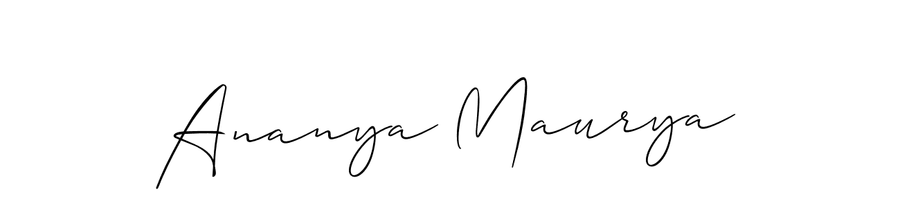 Ananya Maurya stylish signature style. Best Handwritten Sign (Allison_Script) for my name. Handwritten Signature Collection Ideas for my name Ananya Maurya. Ananya Maurya signature style 2 images and pictures png