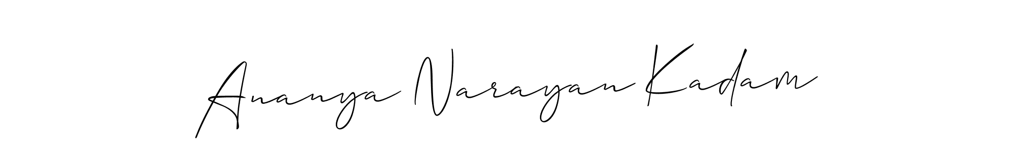 Also we have Ananya Narayan Kadam name is the best signature style. Create professional handwritten signature collection using Allison_Script autograph style. Ananya Narayan Kadam signature style 2 images and pictures png