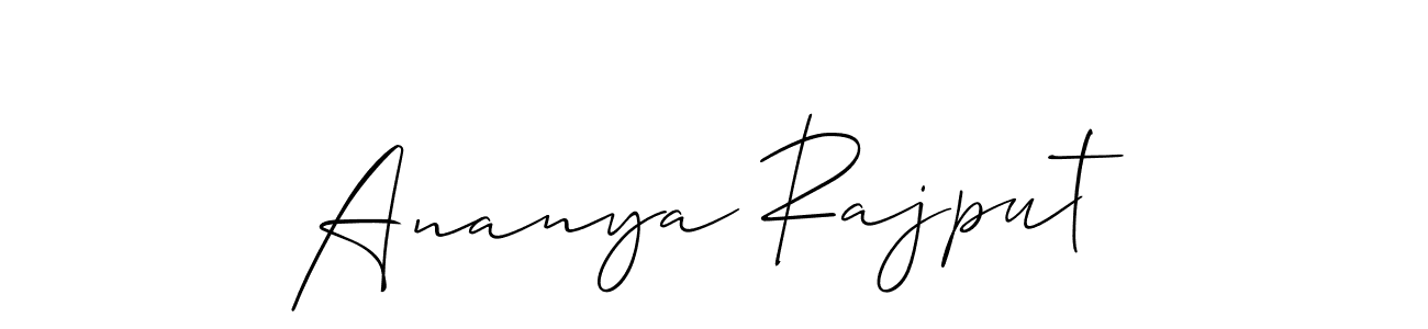 Make a beautiful signature design for name Ananya Rajput. With this signature (Allison_Script) style, you can create a handwritten signature for free. Ananya Rajput signature style 2 images and pictures png