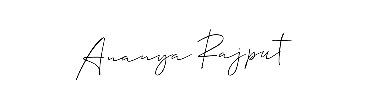 Create a beautiful signature design for name Ananya Rajput. With this signature (Allison_Script) fonts, you can make a handwritten signature for free. Ananya Rajput signature style 2 images and pictures png