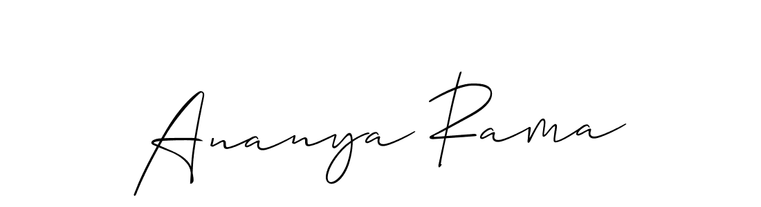 Design your own signature with our free online signature maker. With this signature software, you can create a handwritten (Allison_Script) signature for name Ananya Rama. Ananya Rama signature style 2 images and pictures png