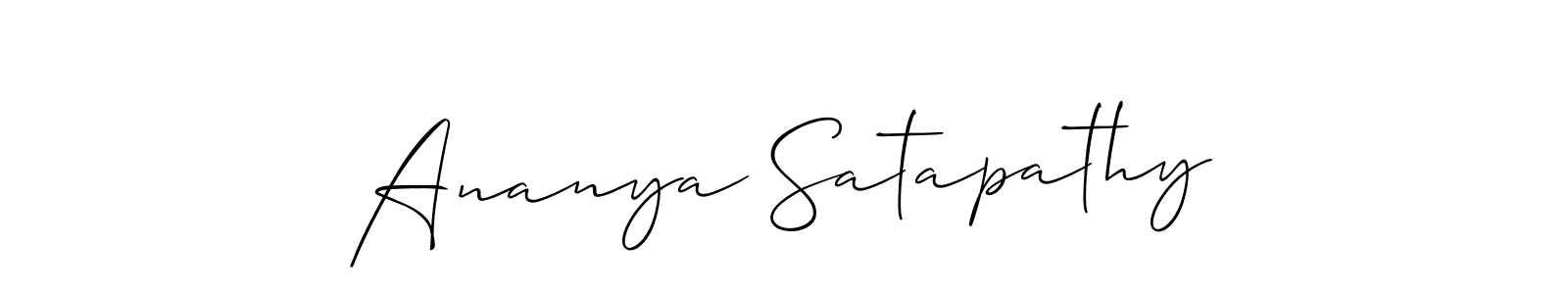 Also You can easily find your signature by using the search form. We will create Ananya Satapathy name handwritten signature images for you free of cost using Allison_Script sign style. Ananya Satapathy signature style 2 images and pictures png