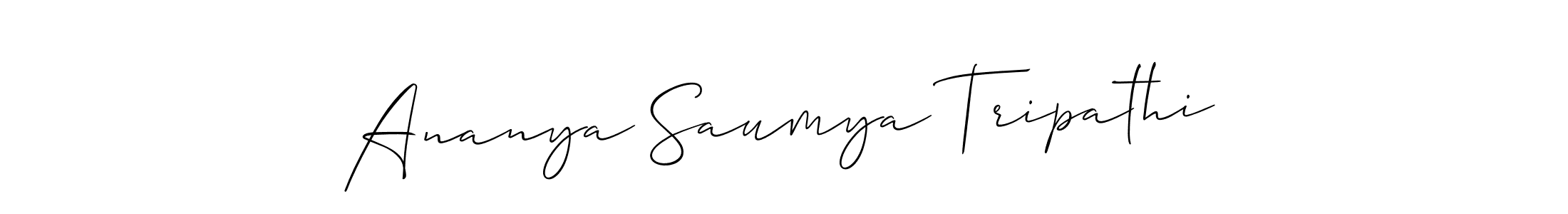 Use a signature maker to create a handwritten signature online. With this signature software, you can design (Allison_Script) your own signature for name Ananya Saumya Tripathi. Ananya Saumya Tripathi signature style 2 images and pictures png